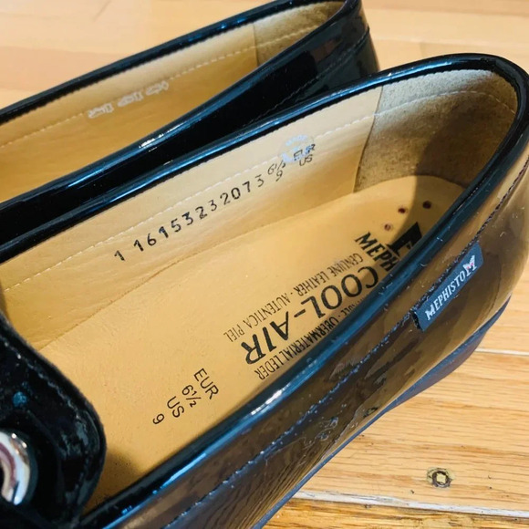 Mephisto 'Cool Air' Loafers Women's Shoes Patent Leather Slip On Moc Size 9 - Picture 7 of 14